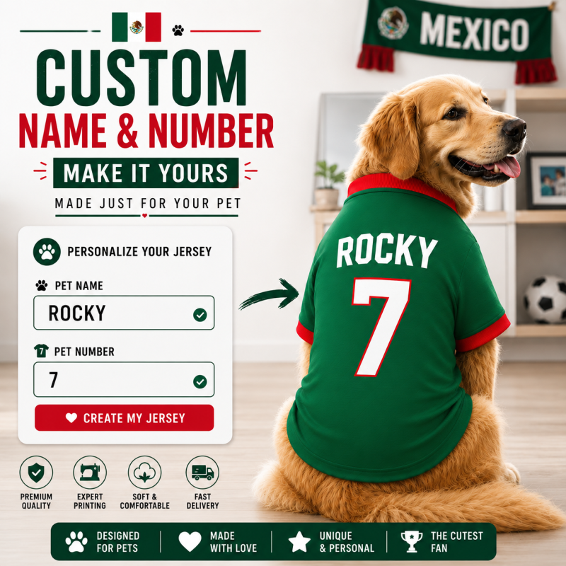 Mexico Pet Jersey – Custom Name & Number
