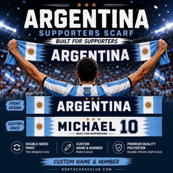 39421c50-5780-433e-9a7a-13240f40dba2 Argentina Custom Supporters Scarf
