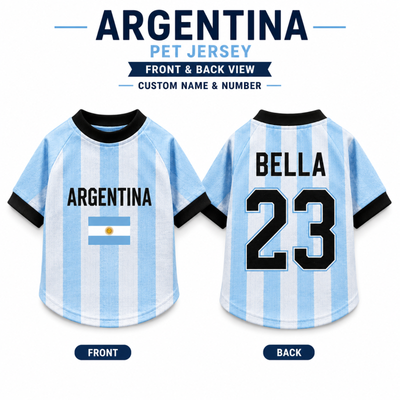 Argentina Pet Jersey – Custom Name & Number