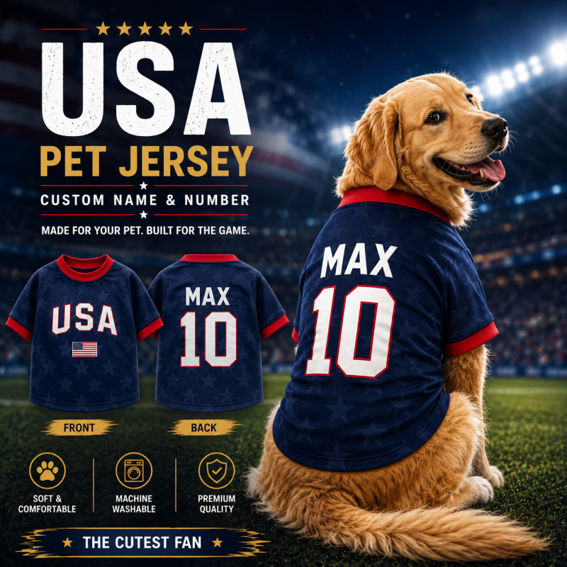 USA Pet Jersey – Custom Name & Number
