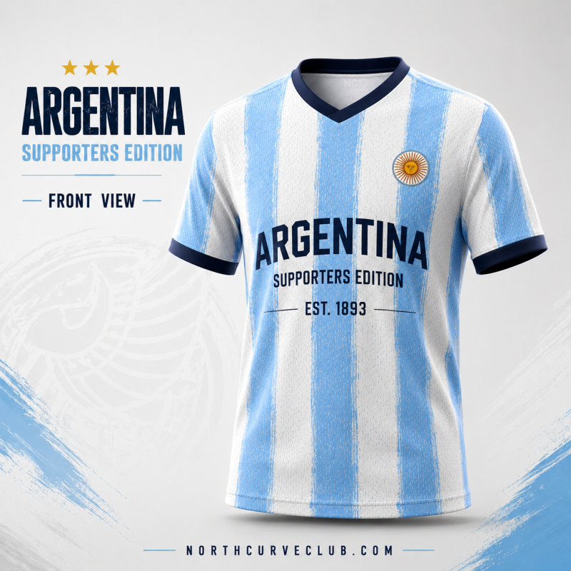 Argentina Supporters Jersey – Custom Name & Number