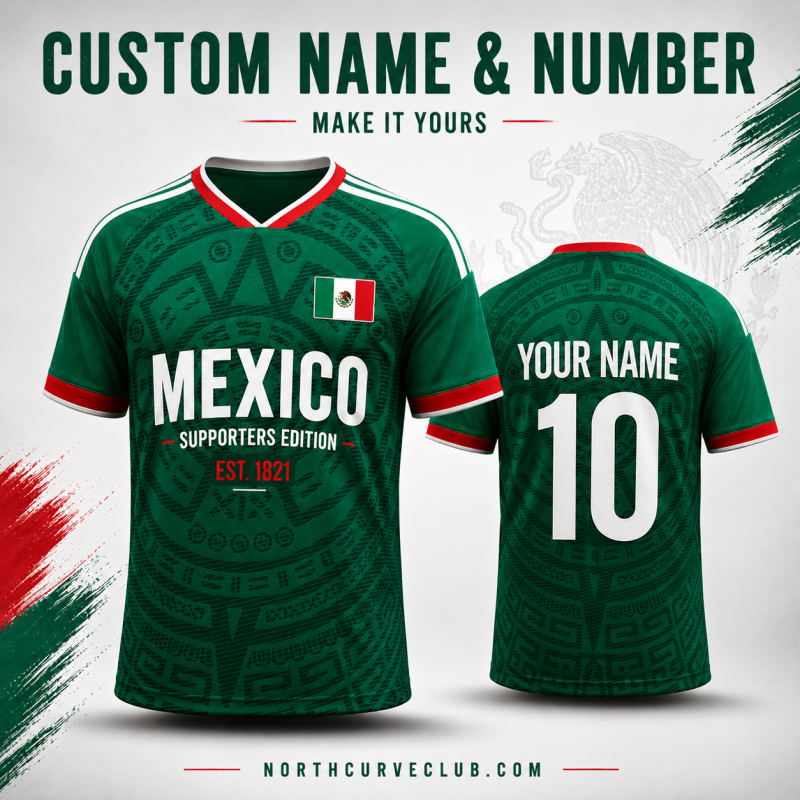 9860b755-0e16-4f56-aaf6-f822d417de2a Mexico Supporters Edition Custom Jersey – EST. 1821