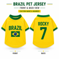 Brazil Pet Jersey – Custom Name & Number
