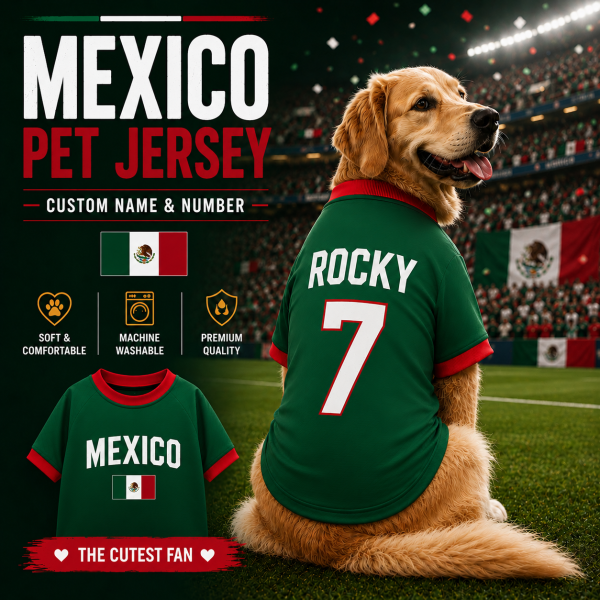 d60733f8-0d72-4bd6-99e2-0751bae9f98e Mexico Pet Jersey – Custom Name & Number
