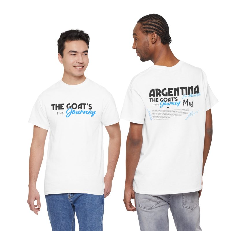 Argentina GOAT Journey Unisex Graphic T-Shirt – Front & Back Print