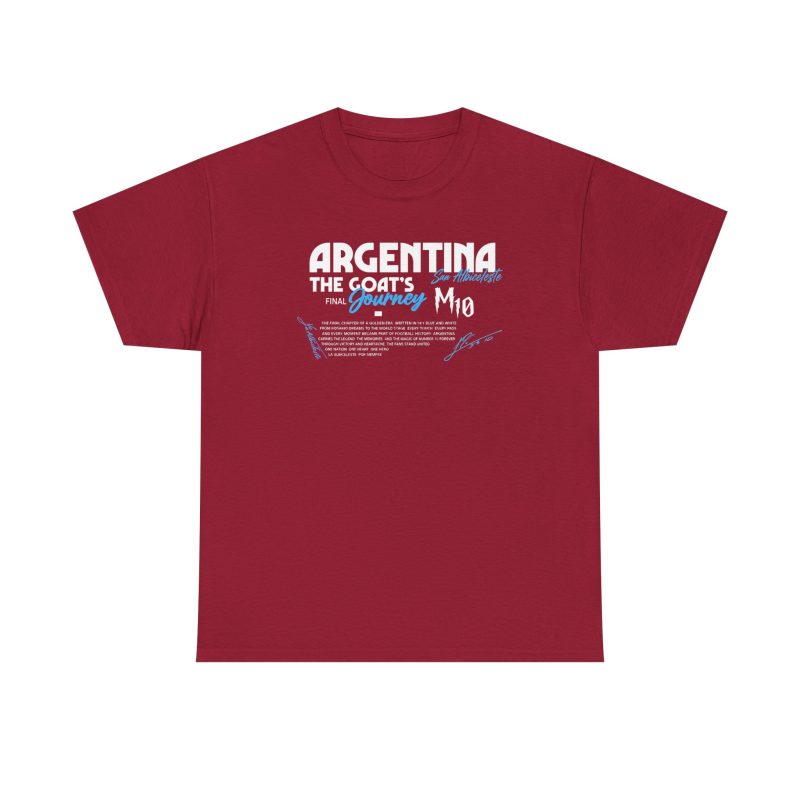 Argentina GOAT Final Journey Unisex Graphic T-Shirt
