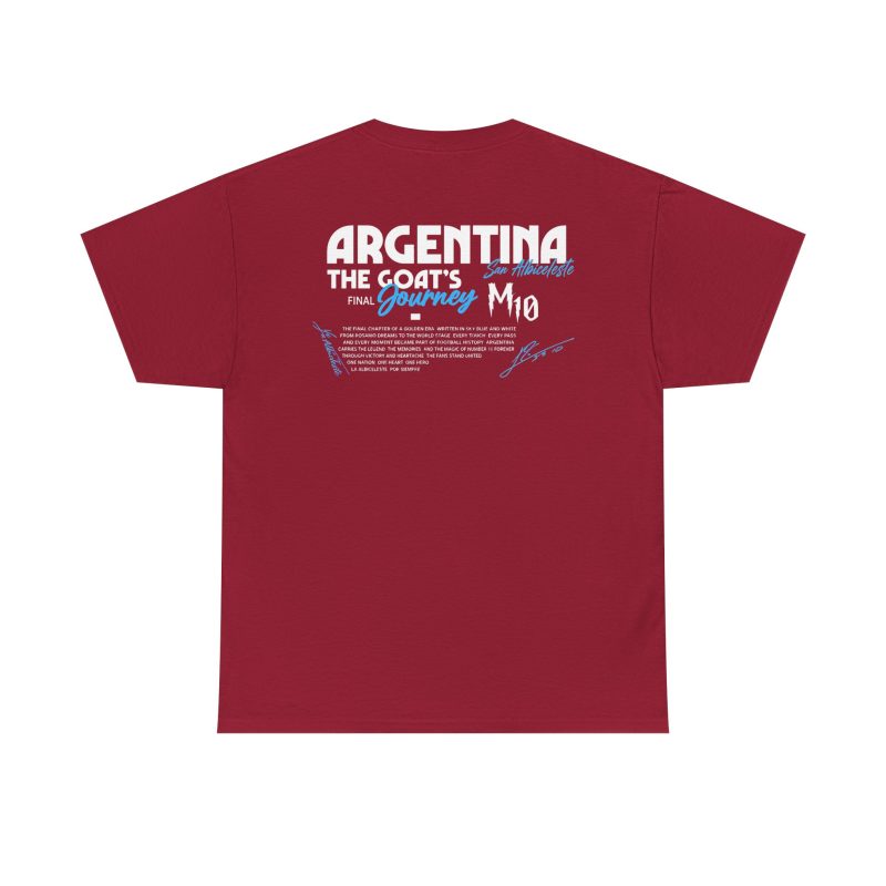 Argentina GOAT Journey Unisex Graphic T-Shirt – Front & Back Print