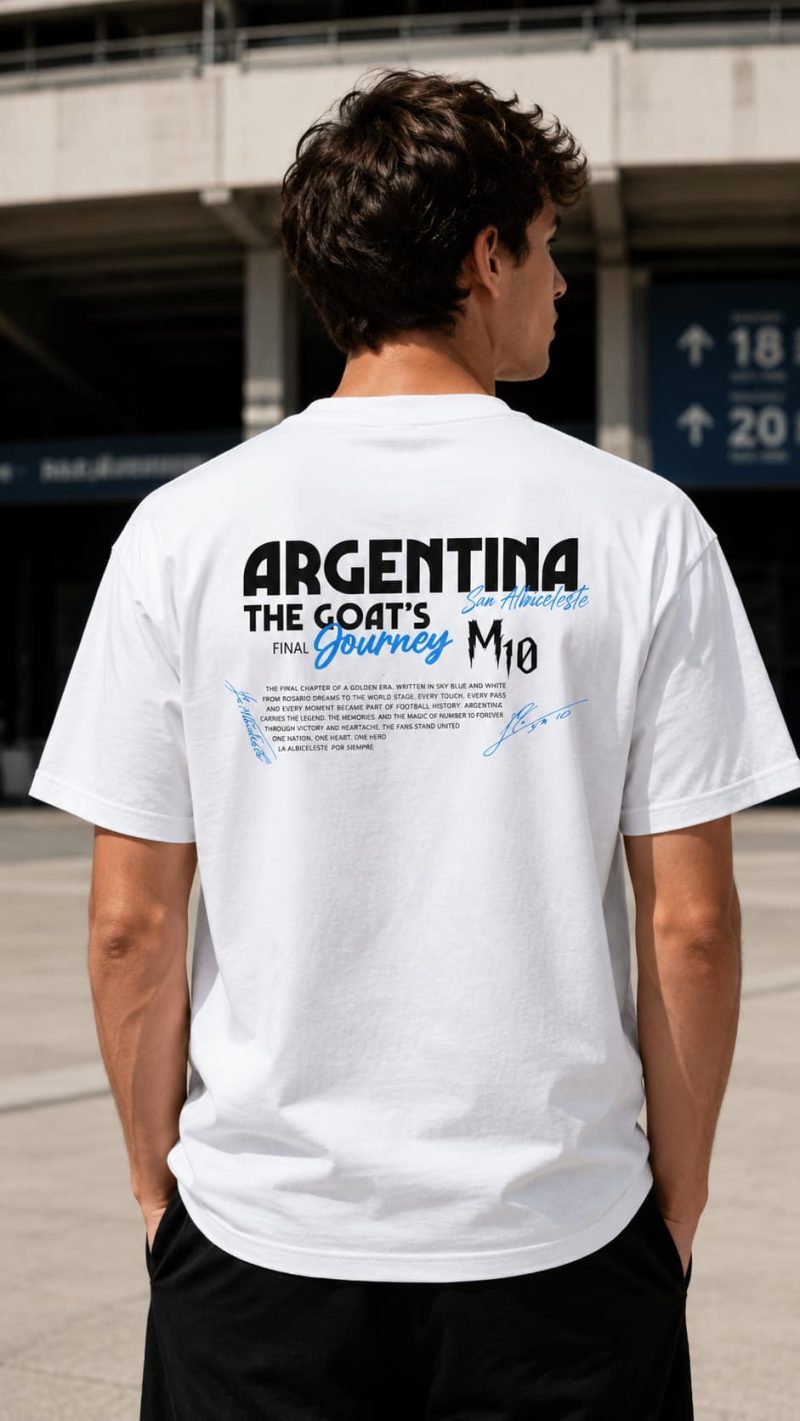 Argentina GOAT Journey Unisex Graphic T-Shirt – Front & Back Print